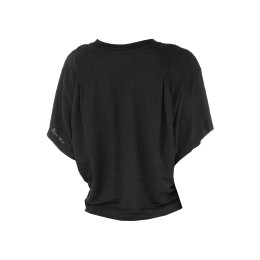 26SS KYANZAE 로고 린넨 티셔츠 블랙 TS0313FA A1N09E 01BK