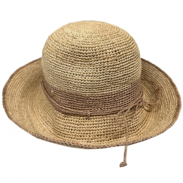 ◆당일◆25SS 에이미 10 라피아 페도라 HAT51205 AMIE10 NATURAL NOUGAT