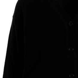 ◆당일◆22FW 여성 보크 플라워 로고 자수 브이넥 울 가디건 블랙 2CA342 3LC 99