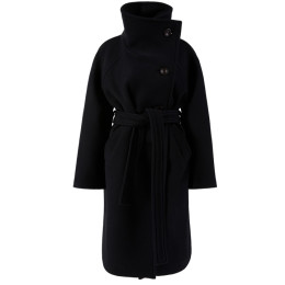 ◆당일◆23FW 여성 하이넥 벨티드 울 코트 블랙 A90563 900