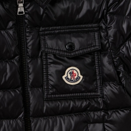 ◆키즈◆여성 모리용 MOURILLON 로고 패치 카라 패딩자켓 블랙 1G000 04 597Y4 999