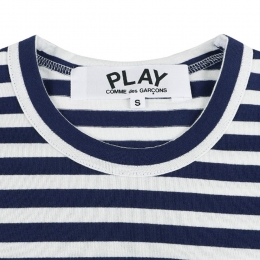 ◆당일◆25FW 레드 하트 와펜 스트라이프 티셔츠 네이비 AX-T010-051-1