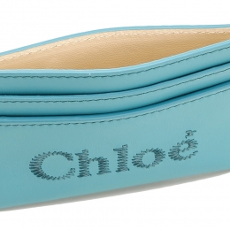 ◆당일◆25FW 로고 자수 카드지갑 아쿠아 CHC23SP868I10 46K