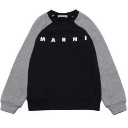 ◆키즈◆23FW 키즈 로고 프린팅 컬러 블럭 맨투맨 블랙 M00818 M00NI 0M900