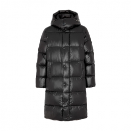 ◆당일◆25FW 티마보 TIMAVO 로고 패치 후드 패딩 자켓 블랙 VUDJ08526K0001 BKS