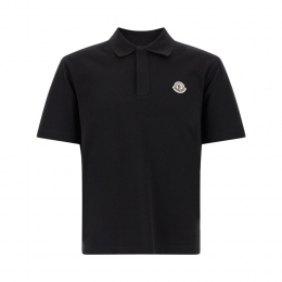 26SS 로고 패치 숄더 스티치 폴로 티셔츠 블랙 8A000 24 89A16 999