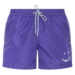 ◆당일◆24SS 해피 페이스 로고 스윔 숏팬츠 퍼플 M1A 201A HU286 45A