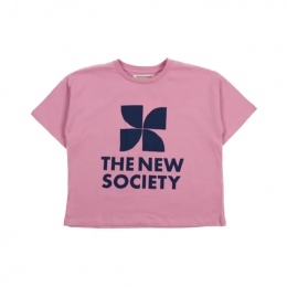 ◆키즈◆키즈 로고 프린팅 반팔 티셔츠 핑크 TNS T DREAM BLUSH