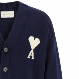 ◆당일◆26SS 하트 로고 울 가디건 잉크/에쿠르 UKC380 KN0156 A116