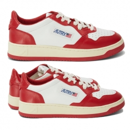 ◆당일◆24FW 메달리스트 로우탑 스니커즈 화이트/레드 AULM WB02