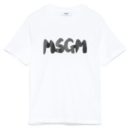 ◆키즈◆25SS 키즈 로고 프린트 티셔츠 화이트 S5MSJUTH065 001