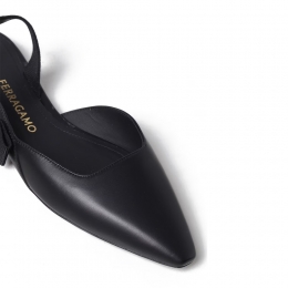 ◆당일◆24SS 바니아 VANIA 보우 슬링백 플랫 슈즈 블랙 0763420