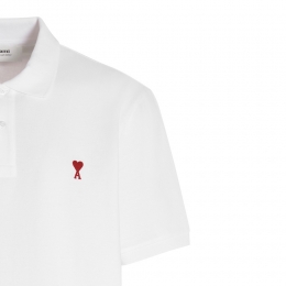 ◆당일◆26SS 하트 스몰 로고 카라 티셔츠 화이트 BFUPL001 760 100