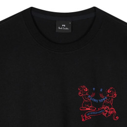 ◆당일◆24FW 인터내셔널 프린트 티셔츠 블랙 M2R 011R NP4696 79