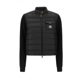 ◆당일◆25FW 로고 패치 니트 믹스 패딩자켓 블랙 9B000 28 M4281 999