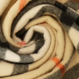 ◆당일◆26SS 워시드 자이언트 체크 캐시미어 머플러 샌드 8085931