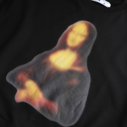 ◆15주년◆블러 모나리자 프린팅 기모 맨투맨 블랙 OMBA035F20FLE004 1010