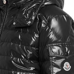 ◆당일◆24FW 라우로스 LAUROS 로고 패치 후드 패딩 자켓 블랙 1A000 94 595ZJ 999