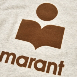 ◆당일◆26SS 밀리니 MILLYNY 벨벳 로고 맨투맨 에쿠르/카멜 SW0160FA A1M07E ECCA