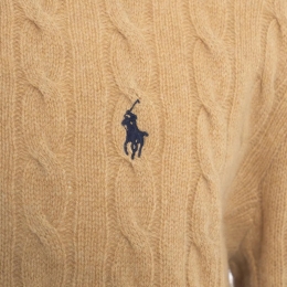 26SS 포니 자수 케이블 하프집업 니트 브라운 710810841 003