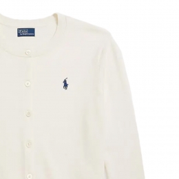 ◆당일◆26SS 포니 로고 자수 크루넥 가디건 크림 211971871 003