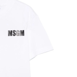 ◆키즈◆25SS 키즈 로고 프린트 티셔츠 화이트 S5MSJUTH066 001