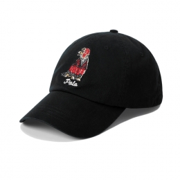 ◆당일◆25FW 도그 로고 자수 캡모자 블랙 710982060 001