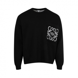 ◆당일◆25FW 아나그램 포켓 니트 블랙 H526Y14KKI 1102