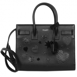 ◆12주년◆삭 드쥬르 로고 패치 토트&숄더백 블랙 413047 CW7L8 1000