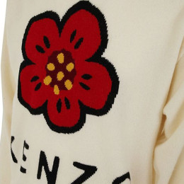 ◆당일◆22FW 여성 플라워 로고 울 니트 아이보리 2PU344 3LD 02