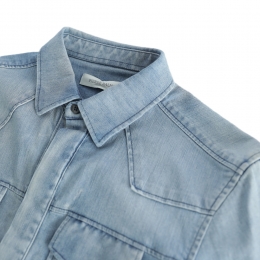 ◆14주년◆뱃지 데님셔츠 라이트 블루 HP142030 84219 700