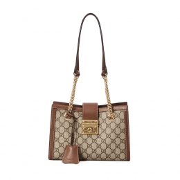 ◆당일◆25FW GG 슈프림 패드락 미디움 체인 숄더&토트백 베이지 498156 KHNKG 8534