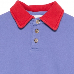 ◆키즈◆키즈 로고 올오버 폴로 맨투맨 퍼플 B225AC045 511