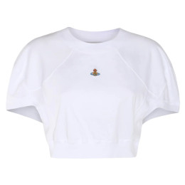 ◆당일◆24SS 로고 자수 크롭 티셔츠 화이트 1G01000A J004A A401