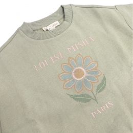 ◆키즈◆키즈 로잘리아 자수 맨투맨 세이지 25F_S0173 ALMON