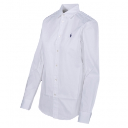 ◆당일◆24FW 포니 자수 코튼 셔츠 화이트 211891376 001