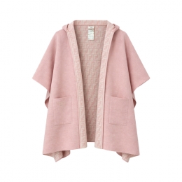 ◆키즈◆키즈 FF패턴 후드 케이프 핑크/화이트 JFQ057 AO29 F1QW0