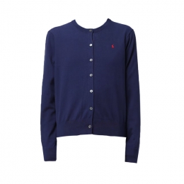 ◆당일◆25FW 포니 자수 클래식 가디건 블루 211891672 002
