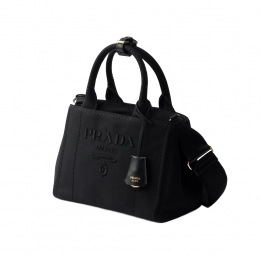 ◆당일◆26SS 로고 자수 캔버스 토트&숄더백 블랙 1BG464 2CYA F0002