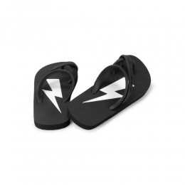 ◆14주년◆화이트썬더 더블스트랩 플립플랍 블랙 PBSA50 E9000 524