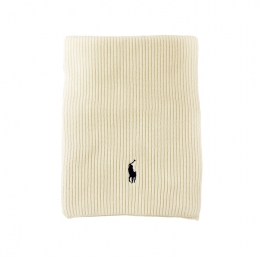 ◆당일◆25FW 포니 자수 클래식 골지 머플러 크림 710981757 002