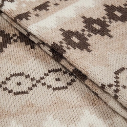 ◆14주년◆마우라 MAURA 노르딕 패턴 알파카 머플러 베이지 57461124 004