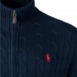 ◆당일◆25FW 포니 자수 로고 집업 가디건 블루 710899975 001