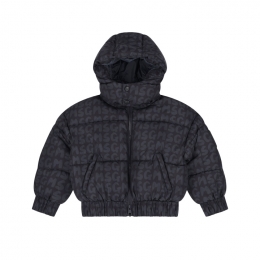 ◆키즈◆키즈 로고 패턴 나일론 숏 푸퍼 자켓 블랙 F5MSJUPF004 110