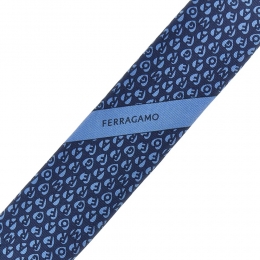 ◆당일◆26SS 알파벳 로고 패턴 실크 넥타이 네이비 35-0940 0768358