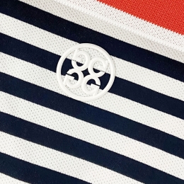 ◆당일◆23SS 스트라이프 슬핌핏 폴로 티셔츠 화이트/다크네이비 G4MS23K003 SNO