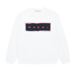 ◆키즈◆24FW 키즈 로고 프린트 맨투맨 화이트 M01223 M00NF 0M110