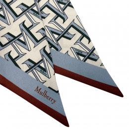 ◆당일◆24FW 로고 트윌리 스키니 스카프 에크루/포플린블루 VS4771 990 H703