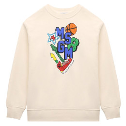 ◆키즈◆24FW 여성 로고 프린트 맨투맨 크림 F4MSJBSW243 013