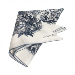 ◆당일◆25FW 뜨왈 드 주이 90 스퀘어 스카프 화이트/네이비블루 54JOP090I612 545